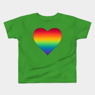 Rainbow Heart Kids T-Shirt